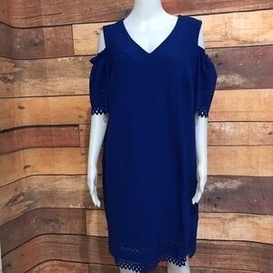 NWT roz& Ali Cold Shoulder Dress Sz 1x